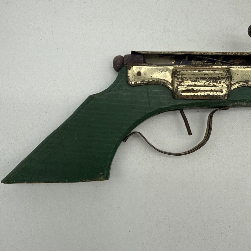1950's japanese Wooden Tin Cork Gun For Parts Only No Returns - Picture 7 of 11